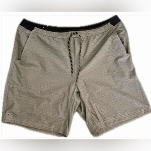 COLUMBIA Men’s Gray Pull On Tie String Shorts, Size XL